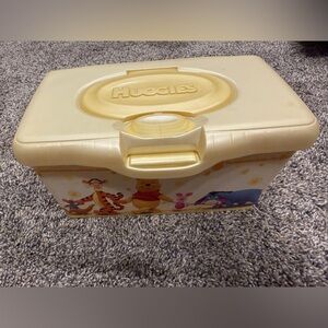 Huggies Disney Winnie The Pooh Friends White Empty Pop Up Wipes Container Baby